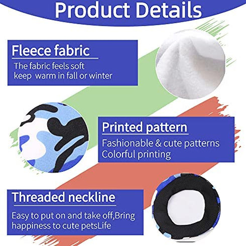 Dog Hoodie Sweatshirts Puppy Sweaters for Small Dogs Boy Girl for 1-2lbs Dogs - Winter Fall Dog Clothes for Chihuahua Doggie Pet Cat Warm Fleece Coat Outfit Camo (X-Small (1-2lbs))