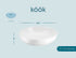 Kook Ceramic Pasta Bowl Set, For Soups and Salads, Serving Bowls, Large Capacity, Microwave & Dishwasher Safe, Set of 4, 40 oz