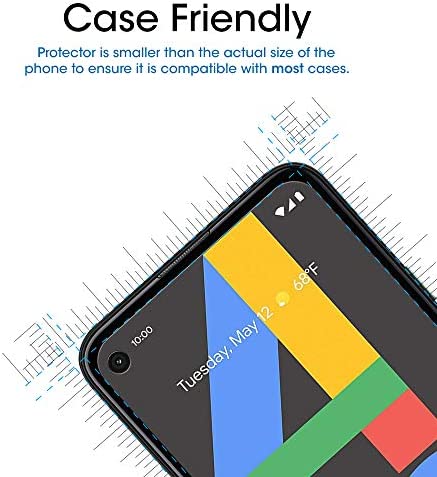 (3 Pack) amFilm 5.8 inch Tempered Glass Screen Protector for Google Pixel 4A, 0.26mm Thickness HD Clear, Anti-Scratch Bubbles-Free