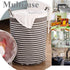 WEHUSE Waterproof Fabric Laundry Hamper Collapsible, 22 Inch Tall Grey Thickened Canvas Dirty Clothes Hampers for Bedroom, Kids Room Storage