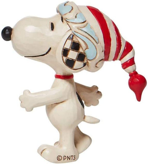 Enesco Peanuts by Jim Shore Mini Snoopy with Red and White Cap Figurine