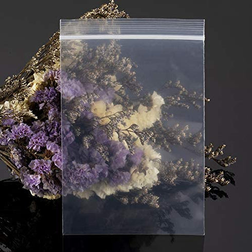 100pcs Clear Plastic Ziplock Bags 6.4 Mil Heavy Duty, 3.9 x 5.5 inch Reclosable Poly Storage Baggies for Travel Jewelry Beads Pills Vitamin