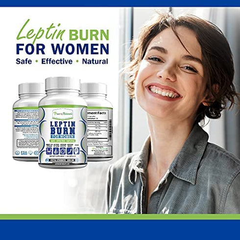 Power By Naturals Leptin Burn for Women - Appetite Suppressant, Metabolism Booster & Fat Burners for Women Weight Loss - Diet Pills That Work Fast for Women (60) Leptin Resistant Supplements