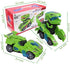 HUWAIREN Toys for 3-6 Year Old Boys Transforming Car Toys with LED Light and Music Dinosaur Toy Birthday Gifts for 4 5 6 7 Year Old Boy (Green)