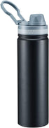 Stainless Steel Vacuum Insulated Water Bottle,Wide Mouth Metal Water Bottle,Black Double Wall with Leak Proof Spout Lid, BPA Free,25oz