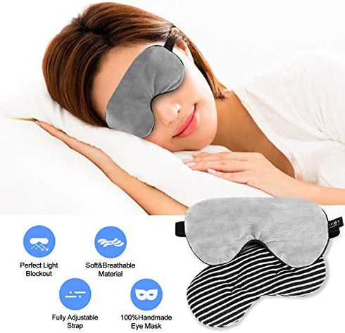Silk Cooling Weighted Sleep Eye Mask-Relief for Headache/Migraine Relief/Sinus Pain/Puffy Dry Eyes,Universal Size (Grey)