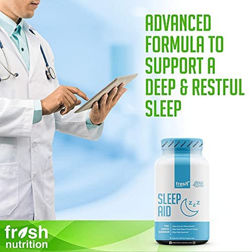 Sleep Aid - Strongest DNA Verified - Melatonin, KSM-66 Ashwagandha, L-Theanine, Glycine, Vitamin B8 Inositol, Vitamin C – Strong Natural Sleep Aids for Adults Extra Strength Sleeping Pill - Vegan Safe