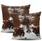 LEKAIHUAI Home Decoration Throw Pillow Cases Covers Tri Color Brown Cowhide Pillowcases Square Two Sides Print 22x22 Inches Set of 2