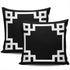 LEKAIHUAI Home Decoration Throw Pillow Covers Greek Key Border Black and White Pillowcases Square Two Sides Print 22x22 Inches Set of 2