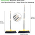Push Broom with Long Handle, Floor Brush 47.6 inch Soft Bristle Broom 12.2" Wide for Cleaning Bathroom Kitchen Patio Garage Deck Tile Floor