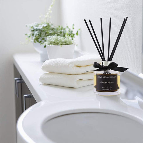 NEVAEHEART Reed Diffuser, Lavender Fragrance Diffuser, 3.4 oz(100ml), Aromatherapy Diffuser Sticks, Scented Oil Diffuser Sticks, Reed Diffuser Set, Home Fragrance with Gift Box