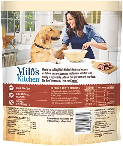 Milo'S Kitchen Steak Grillers Recipe With Angus Dog Treats, 10 Oz.