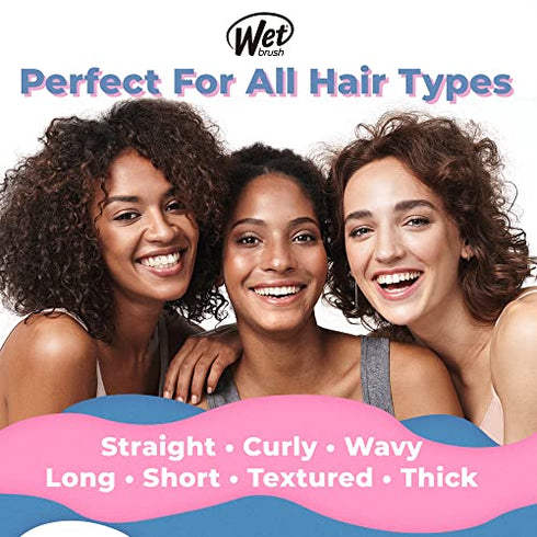Wet Brush Original Detangler Brush - Sky - All Hair Types - Ultra-Soft IntelliFlex Bristles Glide Through Tangles with Ease - Pain-Free Comb for Men, Women, Boys and Girls