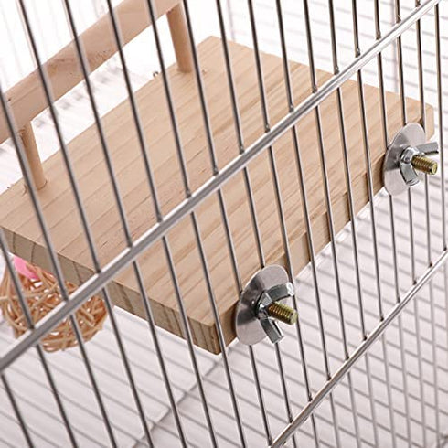 Bird Perches Cage Toys, Bird Wooden Play Gyms Stands with Acrylic Wood Swing, Rattan Ball, Ferris Wheel, Bird Perch Chewing Toys for Green Cheeks, Baby Lovebird, Chinchilla, Hamster
