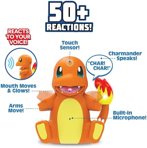 Pokemon Electronic & Interactive My Partner Charmander- Reacts to Touch & Sound, Over 50 Different Interactions with Movement and Sound - Dances, Moves & Speaks - Gotta Catch "˜Em All