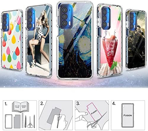 LeYi for Motorola Edge 2021 Case, Moto Edge 2021 Case with 2 Tempered Glass Screen Protector, Full-Body Shockproof Bumper Rugged Hybrid Soft Clear Protective Phone Case for Edge 2021, Clear