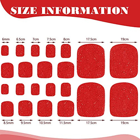 352 Pieces 16 Sheets Gradient Marble Full Toe Wraps Stickers Adhesive Toe Nail Wraps DIY Glitter Toe Nails Manicure Decals with 2 Pieces Nail Files for Women Girls Nail Art