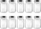 novelinks 16 Ounce Clear Plastic Jars Containers With Screw On Lids - Refillable Round Empty Plastic Slime Storage Containers for Kitchen & Household Storage - BPA Free (10 Pack)