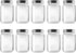 novelinks 16 Ounce Clear Plastic Jars Containers With Screw On Lids - Refillable Round Empty Plastic Slime Storage Containers for Kitchen & Household Storage - BPA Free (10 Pack)