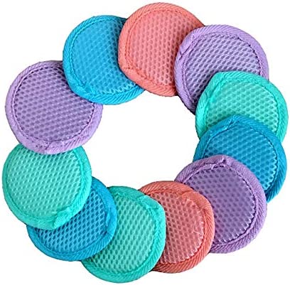 Microfiber Facial Scrubbers Reusable Makeup Remover Pads - Washable Reusable Cotton Pads - Cloth Cotton Rounds Acne Control Reusable Face Scrubber Pad For Cleansing & Face Exfoliator Pad (3 Per Pack)