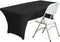Spandex Table Cover 5 ft. Fitted Polyester Tablecloth Stretch Table Cover Table Topper Open Back - Black