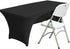 Spandex Table Cover 5 ft. Fitted Polyester Tablecloth Stretch Table Cover Table Topper Open Back - Black