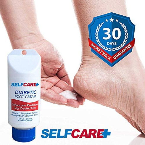 Diabetic Foot Cream Revitalize Cracked Feet & Promote Circulation. Leaves Hands Legs & Body Smooth Patented Lotion, 5 oz