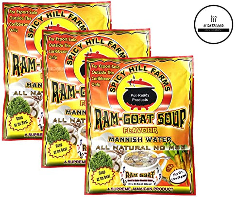 Spicy Hill Farms Ram Goat Soup (Mannish Water) Soup Mix Pack of 3 Sealed with ODatzGood (Pack of 3)