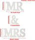 IronBuddy Mr Mrs Sign Letters 3D Wooden Letters Decoration Wooden Mr and Mrs Letters for Party Wedding Table Decoration Photo Props (Large, White)