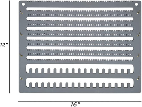 CWLL Wooden Jewelry Organizer Wall Mounted, Hanging Jewelry Organizer Earring Organizer Necklace Bracelet Holder Over the Door, Jewelry Holder for Earrings, Necklaces & Rings(Grey), 16''x12''x1''