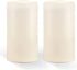 Homemory 6" x 4" Waterproof Outdoor Flameless Candles - Battery Operated Flickering LED Pillar Candles for Indoor Outdoor Lanterns, Long Lasting, Large, Set of 2