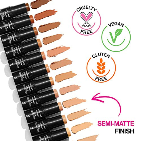 Wet n Wild Photo Focus Matte Foundation Stick Makeup, Shell Ivory | Vegan & Cruelty-Free