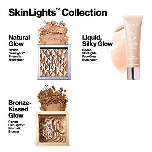 Revlon Skinlights Prismatic Powder Highlighter, Lightweight, Super-Smooth Buildable Shimmer, Twilight Gleam (202), 0.28 Oz