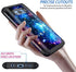 Miqala for Galaxy S8 Case,Shiny in The Dark Three Layer Heavy Duty Shockproof Hard Plastic Bumper +Soft Silicone Rubber Protective Case for Samsung Galaxy S8,Blue Sky