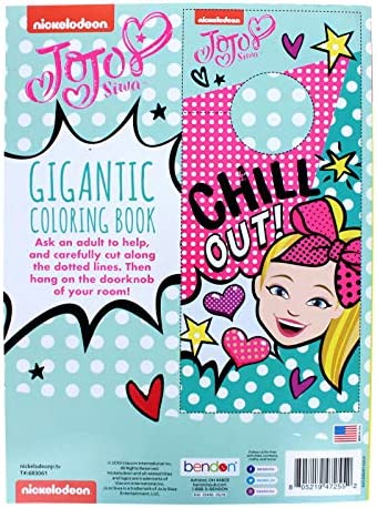 Activity Books JoJo Siwa Gigantic 192 Page Coloring Book with Door Hanger on Back