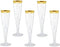 30 pc Gold Rimmed Clear Classicware Glass Like Champagne Toasting Flutes