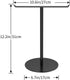 Giffgiss Towel Holder, T-Shape Modern Hand Towel Stand for Bathroom, Kitchen or Vanity, Height 12", Free-Standing Matte Black Countertop Towel Rack with Weighted Balanced Base