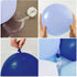 Nalwort Navy Blue Balloon Kit 135PCS 18In 12In 5In Macaron Blue Grey Metallic Sliver Balloon Arch Garland For Festival Picnic Family Engagement, Wedding, Birthday Party, Blue Theme Anniversary Celebration Decoration