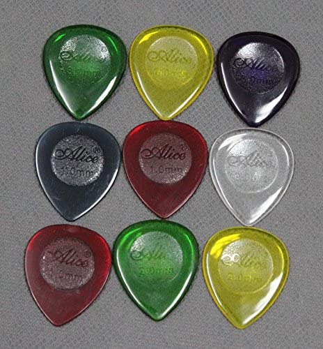 40pcs Durable Clear Large Size Bass Rock Heavy Metal Guitar Picks Plectrum 1.0/2.0/3.0 mm + 10 Grid Case