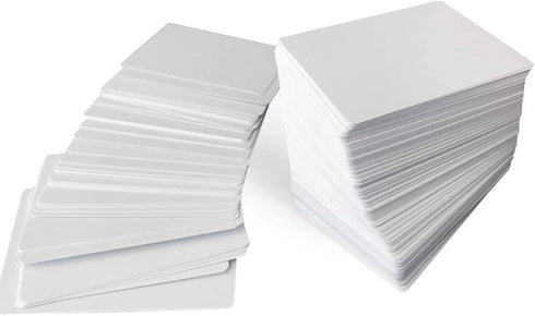 Blank Playing Cards to Write On 180-Piece Deck - White Blank Flash Cards for DIY Projects - Printable Flashcards for Tarot, Memory Game, ABC Learning - Matte Finish Poker Size Card Set for Board Games