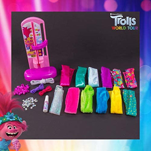 Trolls World Tour Scrunchie Maker by Horizon Group USA. Create 12 Personalized Hair Scrunchies. Mix & Match Fun Fabrics. Glue in Fun Sequins & Glitter.