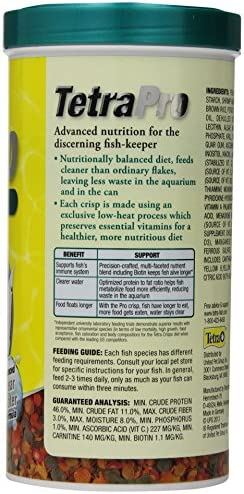 TetraPro Tropical Crisps 6.70 Ounces, Fish Food, Advanced Clear Water Formula