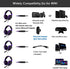 Gaming Headset Bass Surround Sound Stereo PS4 Headset with Flexible Microphone Volume Control Noise Canceling Mic Over-Ear Headphones Compatible for PS4 Xbox one Laptop PC Mac Purple