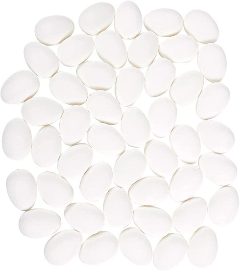 Juvale Blank White Plastic Eggs for DIY Painting and Decorating (48 Pack)