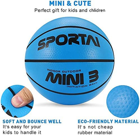 Stylife Mini Basketballs for Kids - Trampoline Basketballs 1 PCS Hoop Basketball - Toddler Balls Toys, 5 Inch Blue