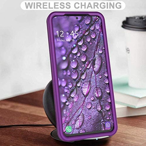 Galaxy S20 Case, WeLoveCase S20 5G Cover 3 in 1 Full Body Heavy Duty Protection Hybrid Shockproof TPU Bumper Three Layer Protective Case for Samsung Galaxy S20 5G 6.2 Dark Purple