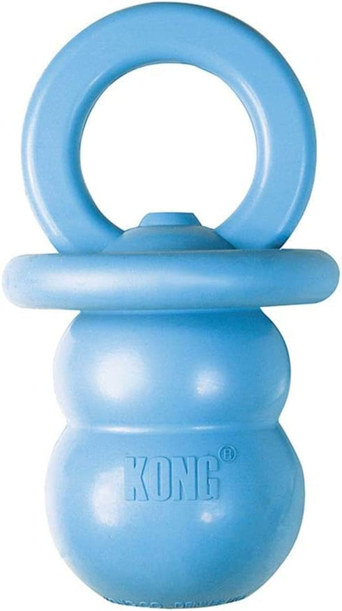 KONG - Puppy Binkie - Soft Teething Rubber, Treat Dispensing Dog Toy - for Small Puppies - Blue