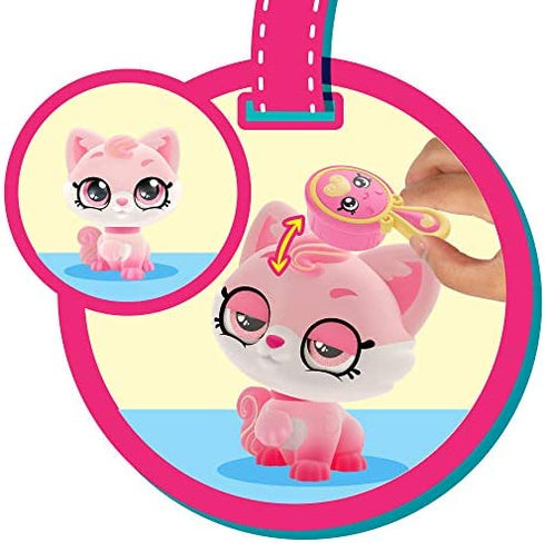 Kindi Kids Show N Tell Pets - Caterina The Kitten - 4" Pet and Shopkin Accessory - 2pc