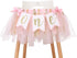 Highchair Banner 1st Birthday Girl - Tulle And Ribbon Banner For First Birthday, Cake Smash Photo Prop, Party Supplies . (Pink)