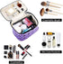 UBMSA Makeup Bag,Travel Bag Essentials with Mirror for Women Girls Gifts,Cosmetics Bag Case Storage,Travel Size Toiletries for Brush Jewelry Organizer Accessories (Purple)